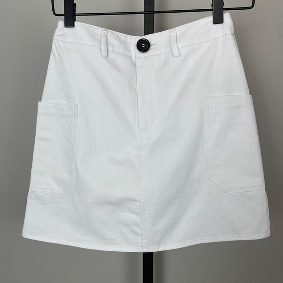 1Z45 Denim Mini Skirt‎ White S - Picture 2 of 3